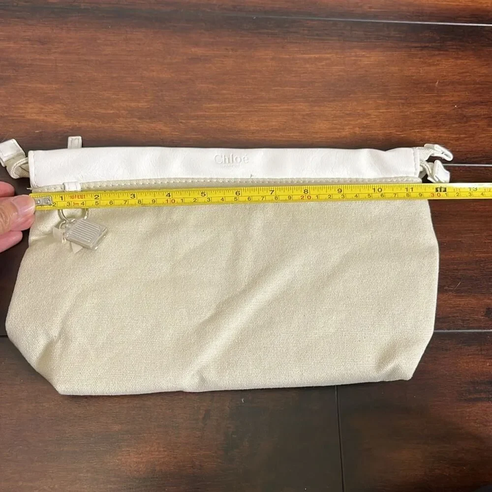 Chloe Parfums‎ Zipped Canvas Make Up Cosmetic Pouch Bag Lined  New